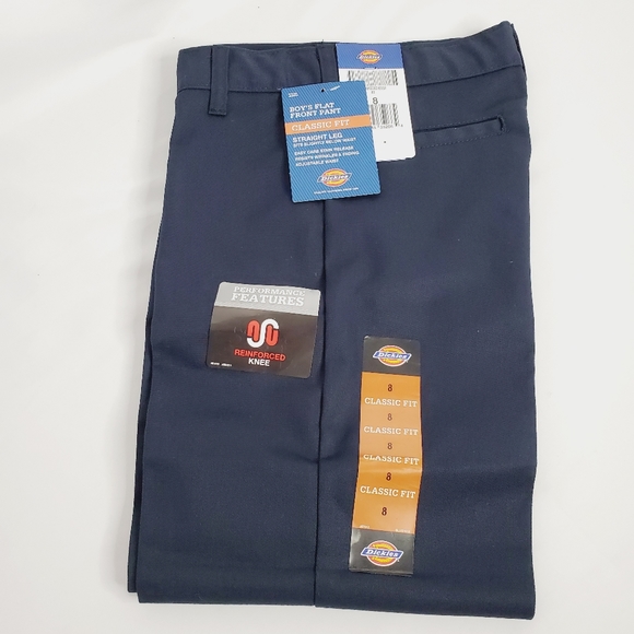 Dickies Boys' Classic Fit Straight Leg Flat Front Pants - Picture 2 of 7